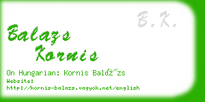 balazs kornis business card